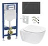 Geberit Set modulu do sadrokartónu,  WC Diana New a tlačidlá, čierna lesklá KBE009