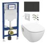 Geberit Set modulu do sadrokartónu,  WC Diana New a tlačidlá, čierna matná/čierna lesklá KBE016