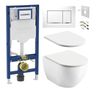 Geberit Set modulu do sadrokartónu, WC Urban City a tlačidlá, biela/chróm KBE024