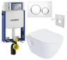 Geberit Set modulu na zamurovanie, tlačidlá a závesne WC Urban s WC doskou, biela/chróm KBE103