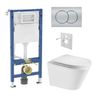 Geberit Set modulu do sádrokartonu, WC Spinex a tlačítka, chrom mat KBE119