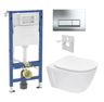 Geberit Set modulu do sádrokartonu, WC Diana New a tlačítka, chrom lesk KBE133