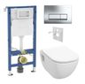 Geberit Set modulu do sádrokartonu, WC Diana New a tlačítka, chrom lesk KBE134