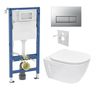 Geberit Set modulu do sádrokartonu, WC Diana New a tlačítka, chrom mat KBE139