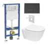 Geberit Set modulu do sádrokartonu, WC Diana New a tlačítka, černá mat KBE145