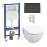 Geberit Set modulu do sádrokartonu, WC Diana New a tlačítka, černá mat KBE146