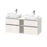 Duravit D-Neo Skrinka na 2 umývadlá 140 cm, vysoký lesk biela DE4970B2222