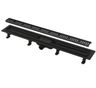 Alcadrain Jednoduchý sprchový žľab s roštom 85 cm, čierny matný APZ10BLACK-850M
