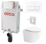 Alcadrain Set modul na stenu, WC Urban Vortex, sedadlo s tlačidlom, biela lesk M570 KAE050