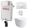 Alcadrain Set modul na stenu, WC Pro, sedadlo s tlačidlom, biela M70 KAE059