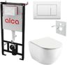 Alcadrain Set modulu do sadrokartónu, WC EBS Urban City, sedadlá a tlačidlá M270, biela