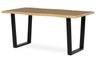 Autronic Fado HT-F4216 OAK Stůl 160x90x75 cm, MDF,divoký dub, kov nohy tvar U, černý mat lak