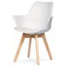Autronic Ambient CT-771WT Jedálenská stolička, hladká ekokoža, plast, bílá