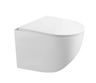 kielle Gaia Závesné WC s WC doskou, rimless, biela 30115003