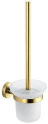 kielle Oudee WC štětka s držákem na stěnu, matné sklo, brushed gold 40502036