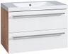 EBS Pure Skrinka s umývadlom 81 cm biela/dub