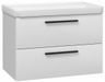EBS Urban Skříňka s umyvadlem 81cm, bílá lesk/madlo černá mat URBAN80BC