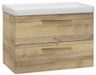 EBS Urban Skříňka s umyvadlem 81cm, dub Riviera/madlo zlatá kartáčovaná URBAN80DRZ