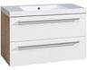 EBS Pure Skrinka s umývadlom 101 cm, biela/dub