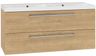 EBS Pure Dvojdrezová skrinka 121 cm, dub Arlington