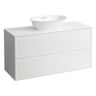 Laufen Skrinka pod umývadlo New Classic 120 cm s 2 zásuvkami, s výrezom, biela matná H4060220851701
