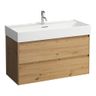 Laufen Lani Skrinka pod umývadlo, s 2 zásuvkami, 98,4 cm, divoký dub H4035621122671