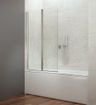 Aqualine Wila Vaňová zástena 90x140 cm, skladacia, číre sklo/chróm AQ5742