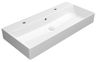 Gsi Kube X Umývadlo 100 x 47 cm s dvoma otvormi, biele 9423211