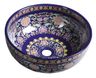 Sapho Priori PI022 Keramické umývadlo 41 cm, fialové s ornamentmi PI022