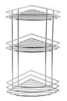 Aqualine Chrom Line Rohová polica, drôtená trojitá chróm 37015