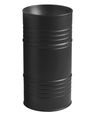 Kerasan Barrel Nástenné keramické umývadlo 42x90x42 cm, bez prepadu, čierny mat 474331