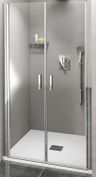 Polysan Zoom Sprchové dvere dvojkrídlové, 90 cm, chróm, číre sklo ZL1790