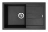 Sinks Amanda 780 Granitový drez s odkapávačom, obojstranný, 78x50cm, granblack,TLAM78050030