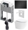 Tece Set modulu pro zazdění, EBS WC Urban, sedátka a tlačítka, černá matná