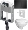 Tece Set modulu pro zazdění, EBS WC Boreal, sedátka a tlačítka, černá matná
