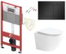 Tece Set modulu do sádrokartonu, WC Urban Vortex, sedátka a tlačítka, černá matná