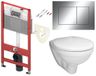 Tece Set modulu do sádrokartonu, EBS WC Boreal, sedátka a tlačítka, chrom