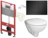Tece Set modulu do sádrokartonu, EBS WC Boreal, sedátka a tlačítka, černá matná