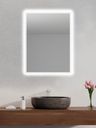EBS Venia Zrkadlo 60 x 80 cm s pieskovaným okrajom osvetleným LED