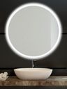 Amirro Moonlight Ronde Zrkadlo 100 cm s pieskovaným okrajom osvetleným LED, 411-200