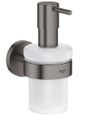 Grohe Essentials Dávkovač mydla s držiakom, kartáčovaný Hard Graphite