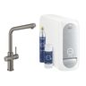 Grohe Blue Home štartovacia súprava s batériou v tvare L Brúsený tvrdý grafit 31454AL1