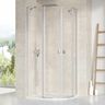 Ravak Chrómový sprchový kút 80 Transparent Satin 3Q140U00Z1 CSKK4-80