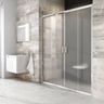 Ravak Blix Sprchové dvere 140 cm transparentné/jasné alu BLDP4-140 0YVM0C00Z1
