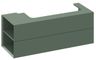 Ravak Lite Skříňka pod umyvadlo 120x45 cm s bočními poličkami, levá - grey green X000001882