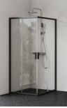Ravak Blix II sprchový kút štvorcový 80x80 cm, Transparent, čierny 1LM40300Z1 NBLRV2-80
