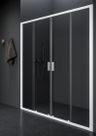 Ravak Blix II Sprchové dvere 180 cm, 4-dielne, transparentné/matné biele NBLDP4-180 0YMY0E00Z1