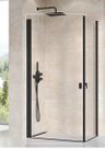 Ravak Chrome Sprchové dvere 80 Transparent, čierna1QV40301Z1 CRV1-80