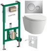 Laufen Set modulu do sádrokartonu, WC Ardo, sedátka a tlačítka, chrom mat