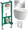 Laufen Set modulu do sadrokartónu, WC Ardo, WC doska a tlačidlo, chróm lesklý